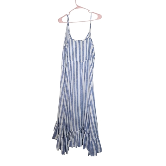 Rails Frida Ciel Stripe Print Tiered Midi Dress Size XL - Picture 3 of 10